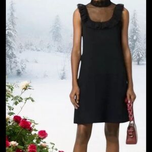 CHLOÉ Black Sleeveless High Neck Occasion Cocktail Dress Sz 40 US6/8 Knee Length